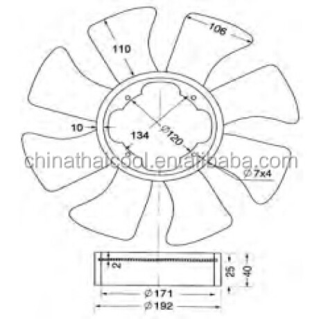 PALETA ELECTRO VENTILADOR NISSAN 720 PICKUP DIESEL - PALETA ELECTRO VENTILADOR NISSAN 720 PICKUP DIESEL -