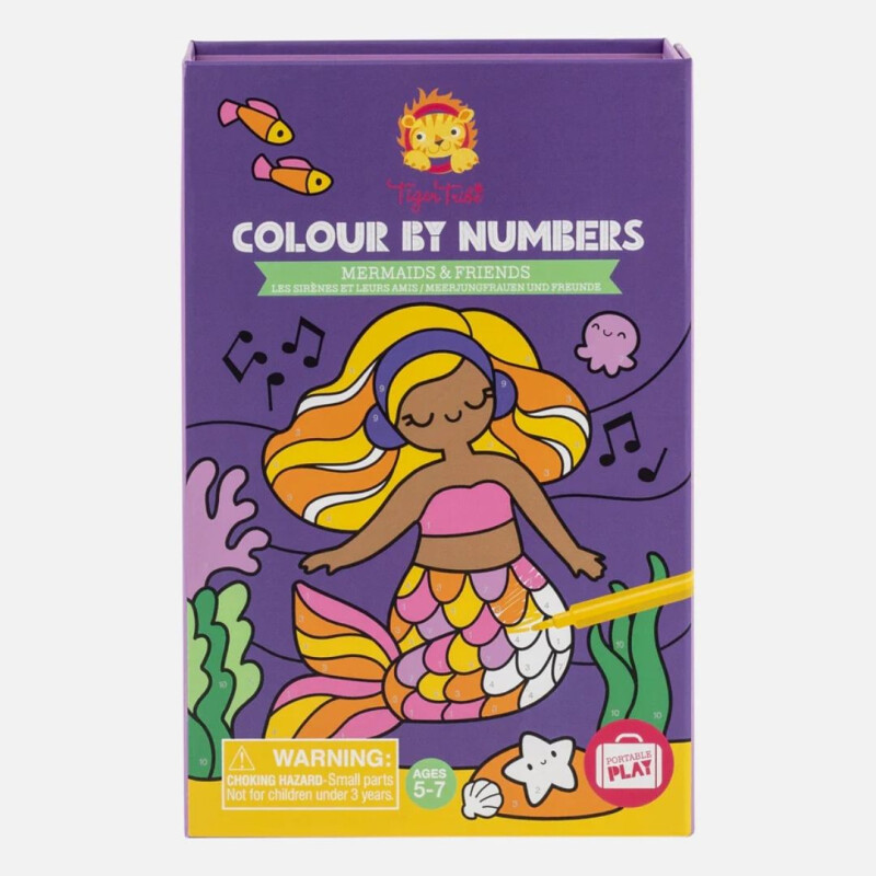 Colorear por números: sirenas y amigas Colorear Por Números: Sirenas Y Amigas