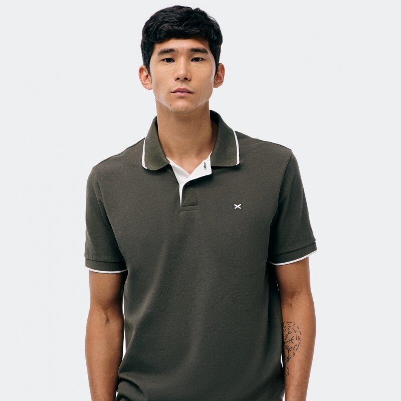 CAMISA POLO MM MASC MARROM