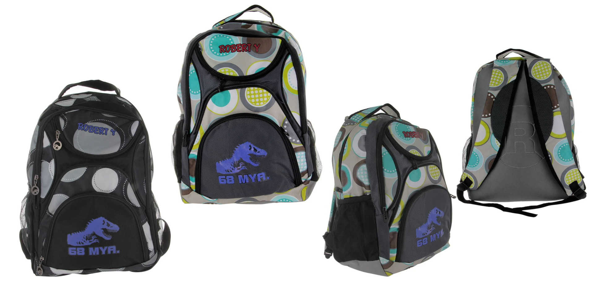 MOCHILA CIRCULOS C/ DINOSAURIO 