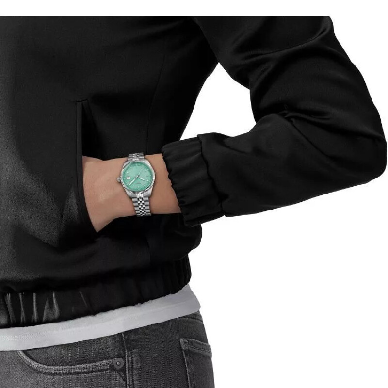 Reloj Tissot T1562101109100 Ballade 34mm para dama Verde