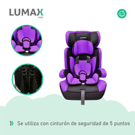 Silla para Auto Booster 3 en 1 Next Generation Lumax Kids Violeta