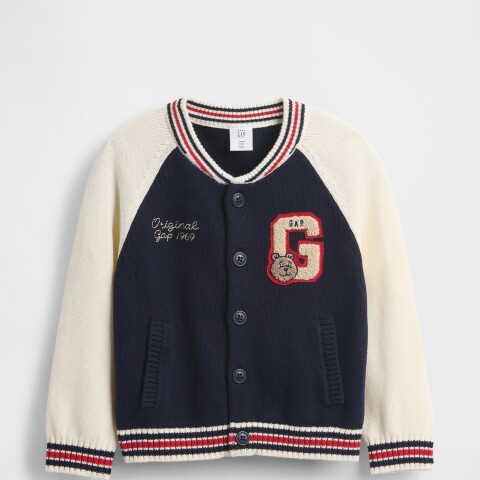 VARSITY SWEATER JACKET NAVY UNIFORM