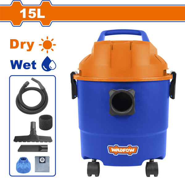 ASPIRADORA 15LT 1200W TACHO PLASTICO SECO HUMEDO WADFOW WVR1A15 ASPIRADORA 15LT 1200W TACHO PLASTICO SECO HUMEDO WADFOW WVR1A15