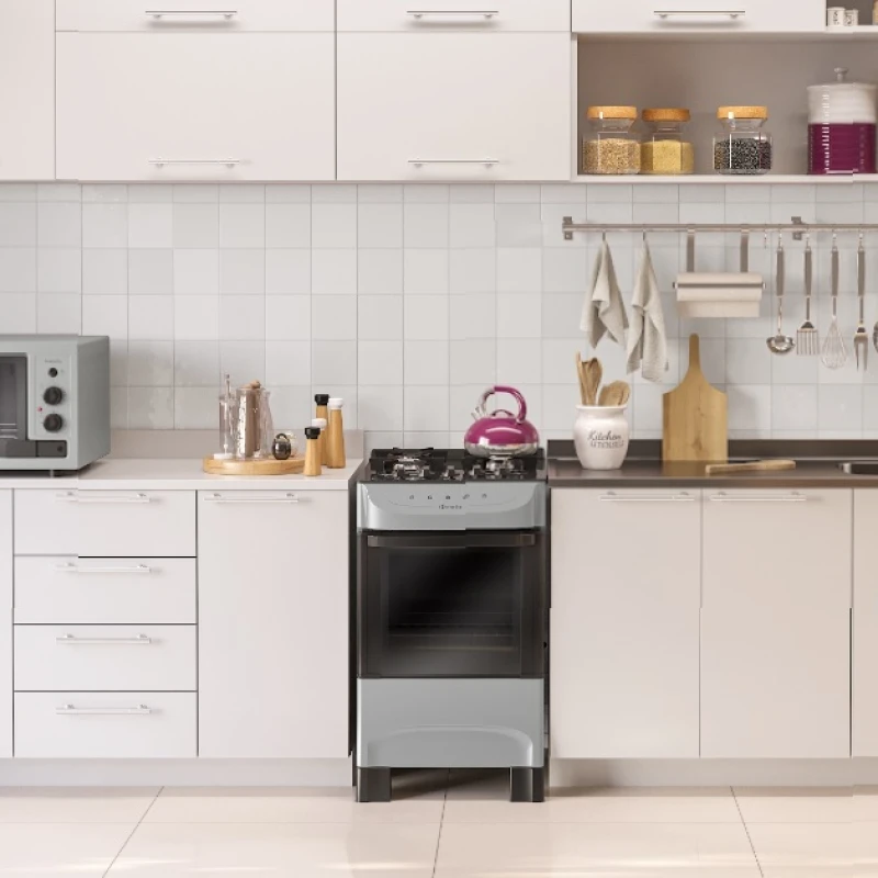 Cocina a Gas 4H Mueller Hamburgo Titanio / Plata Cocina a Gas 4H Mueller Hamburgo Titanio / Plata