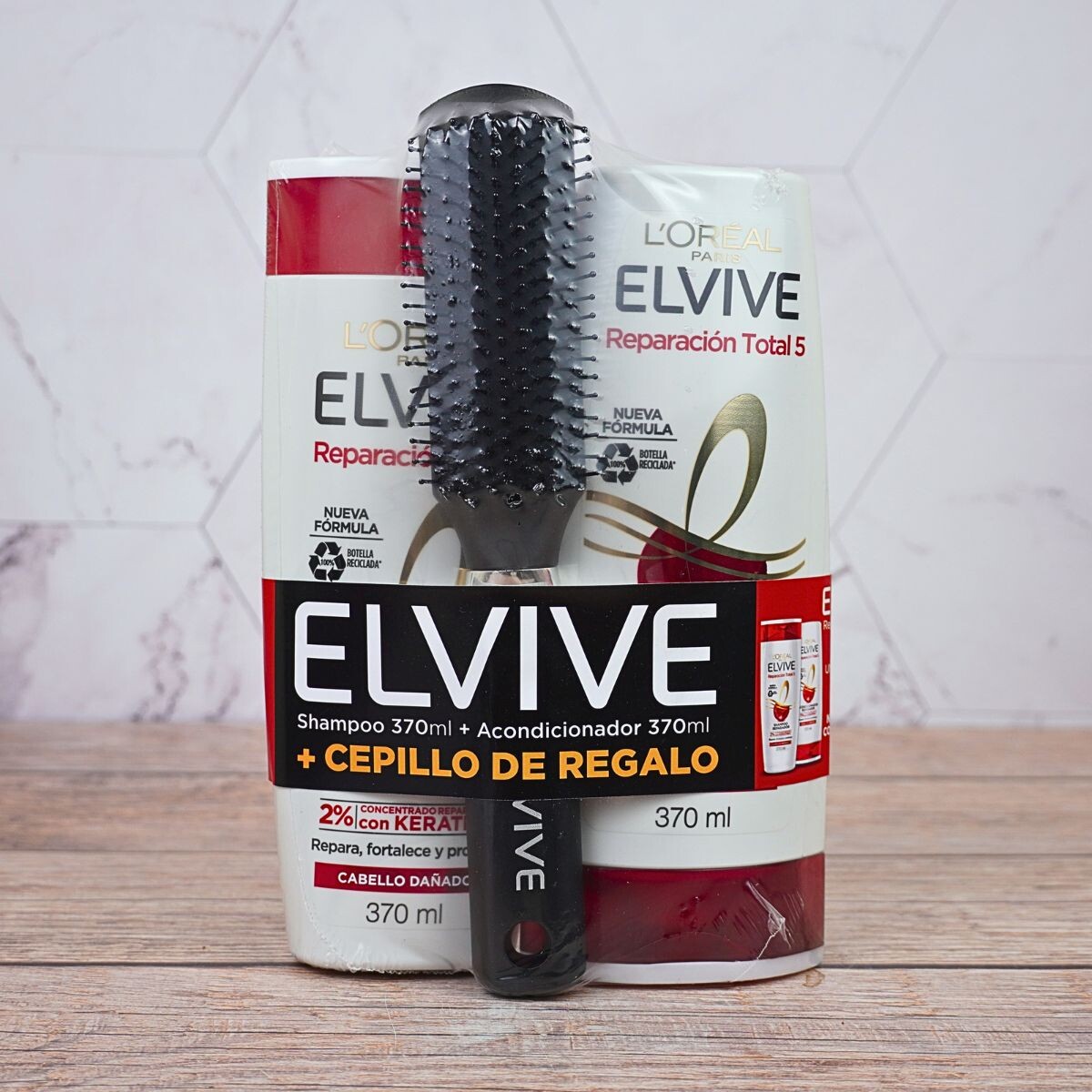 Pack Elvive Shampoo + Acondicionador + Cepillo 