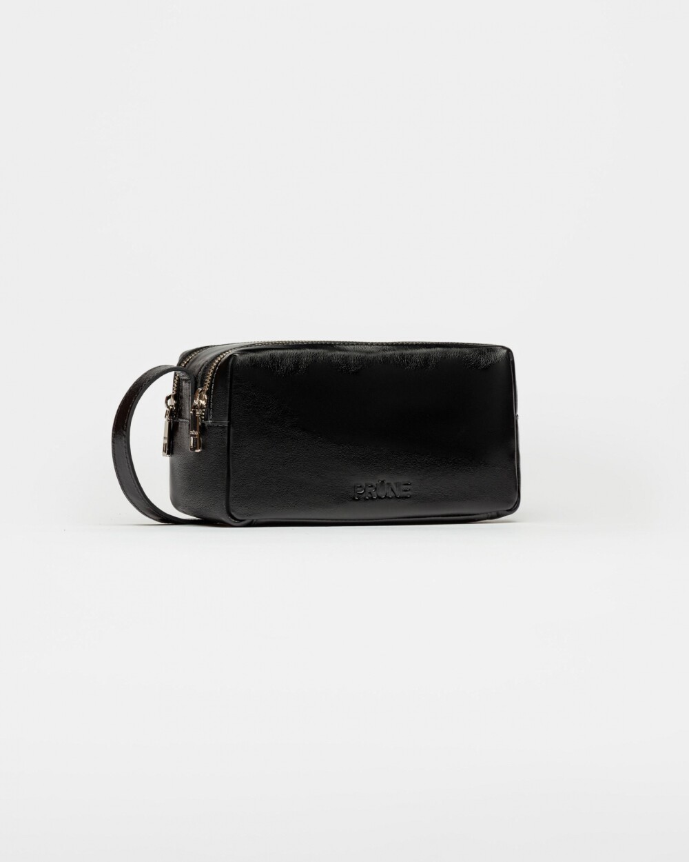Bandolera Horizon en cuero arrugado Negro