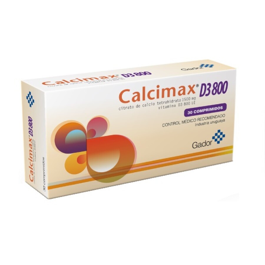 Calcimax D3 800 UI 30 Comprimidos - Gador Calcimax D3 800 UI 30 Comprimidos - Gador
