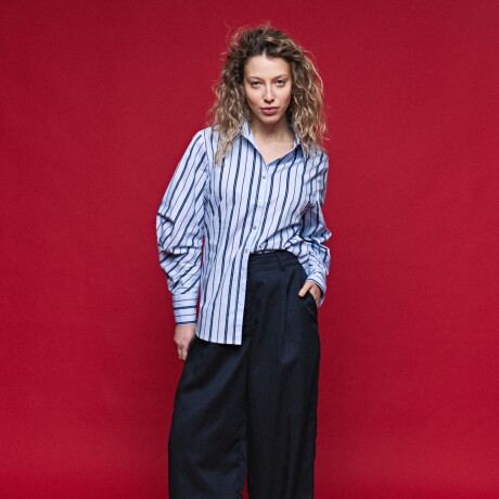 CAMISA VIÑAS Celeste