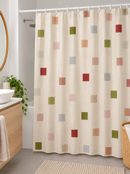 CORTINA DE BAÑO GRIS