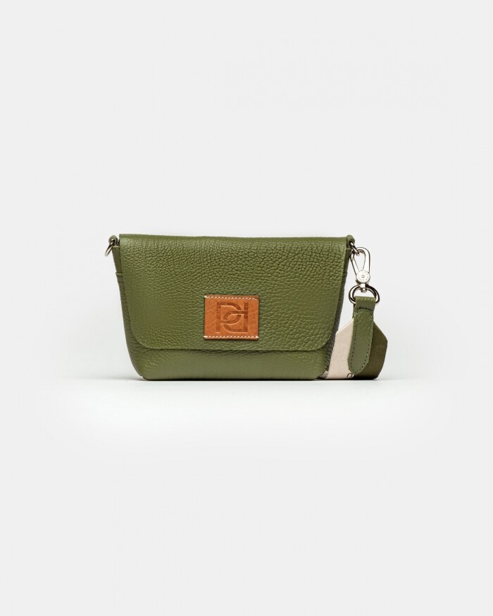 Mini bag Nina en cuero graneado Verde