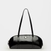 Cartera al hombro Bonnie en cuero charol Negro