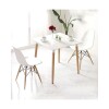 Juego de Comedor Eames Mesa cuadrada + 2 sillas Blanco
