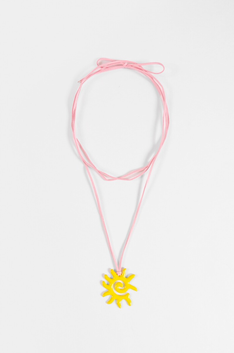 Collar cordón sun espiral - amarillo 