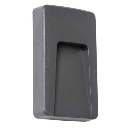 ARTEFACTO EXTERIOR DE PARED RECTANGULAR MOREIRA 3W Luminaria De Exterior De Pared Rectangular Moreira 3W Gris