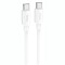 HOCO X96 CABLE HYPER USB-C A USB-C FAST CHARGE 100W 1.0M Cable HOCO X96 USB-C A USB-C Carga Rápida 100W Longitud 1M - White