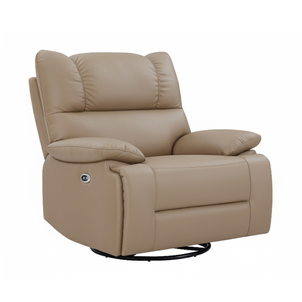Poltrona reclinable - retráctil con sistema eléctrico - Línea en Cuero Genuino Poltrona reclinable - retráctil con sistema eléctrico - Línea en Cuero Genuino