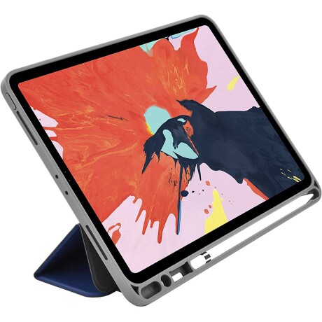 Funda Case de Cuero Devia para iPad 9th Gen 10.2" con Porta Lápiz Stylus Azul