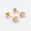 Caravanas Clásicas de oro amarillo 18k con circonias Caravanas Clásicas de oro amarillo 18k con circonias