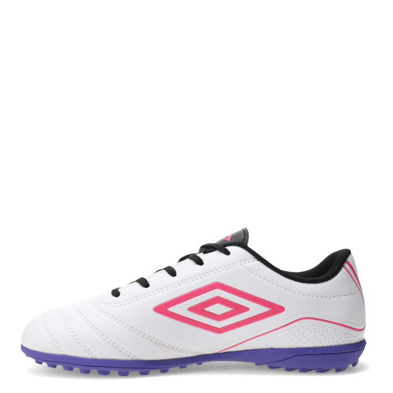 Championes de Niños Umbro Fútbol 5 Classico II TF Blanco - Rosado