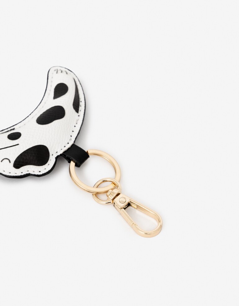 Llavero Cuero/PU Llavero Y Bag Charm Dálmata - Combinacion Bicolor