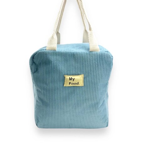 Lunchera Bolso Térmico Conservador Comida y Bebida con Asas Celeste