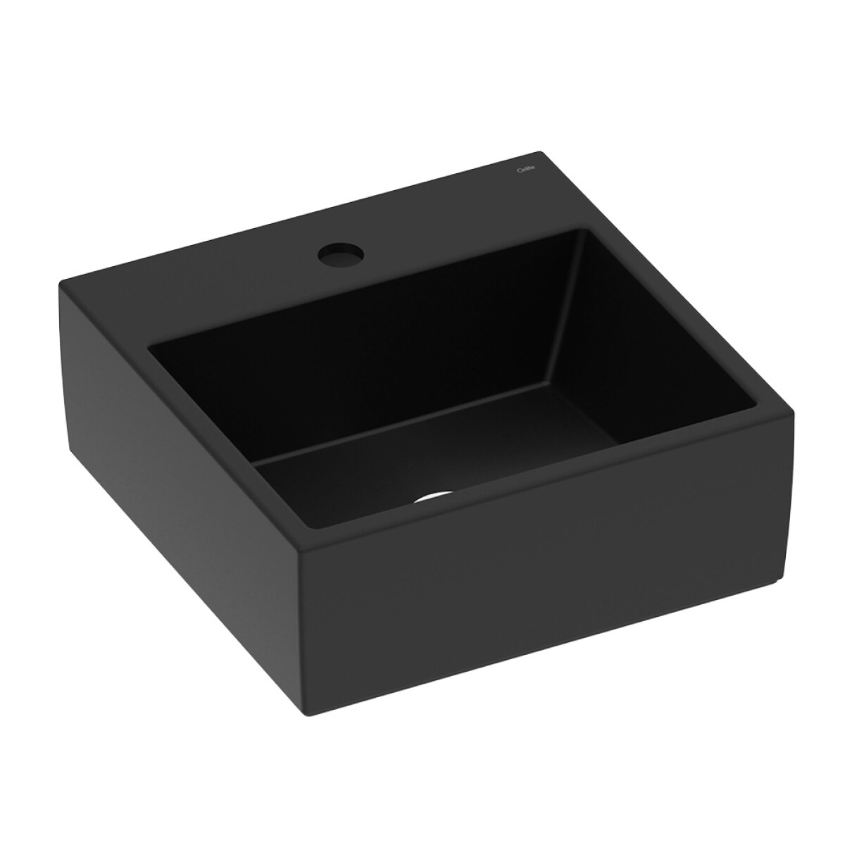 Bacha De Apoyo Modelo Basic Q1 41x41 Cm Color Negro Mate 