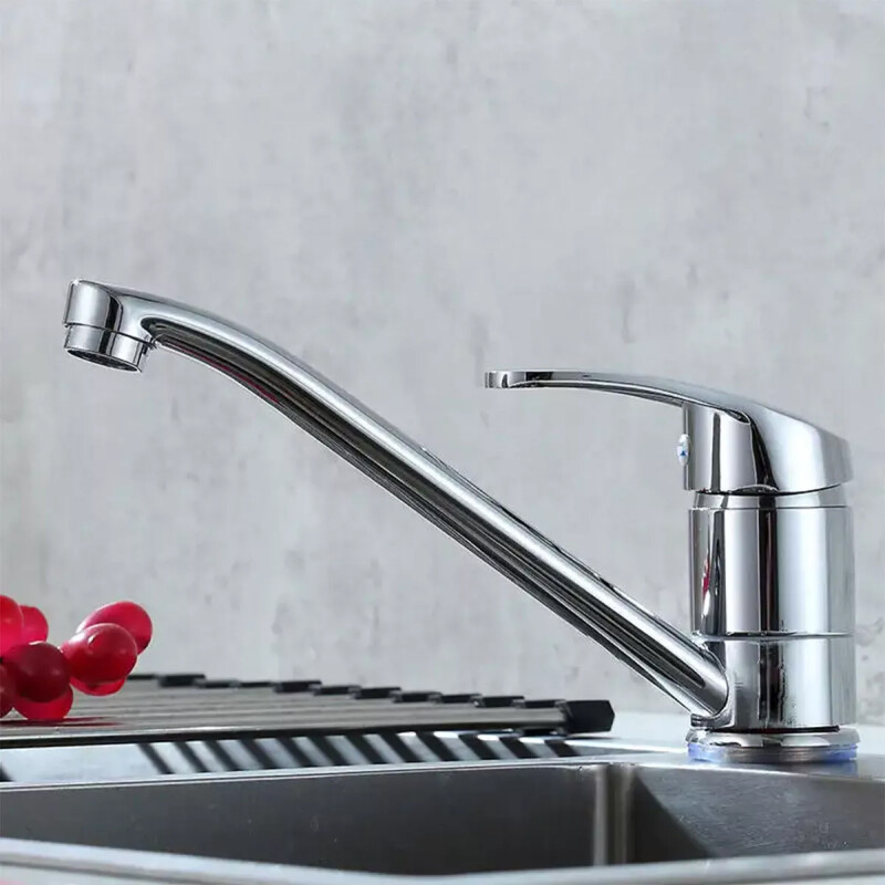 Monocomando mesada de cocina acero inox PLATEADO