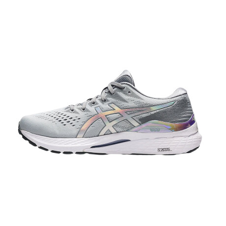 ASICS GEL-KAYANO 28 PLATINUM Light Grey & Rainbow