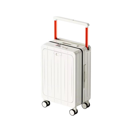 Valija carry on rígida con apertura delantera y cargador USB Beige