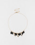 Collares Cortos Hojas Collar Con Dijes - Combinacion Bicolor