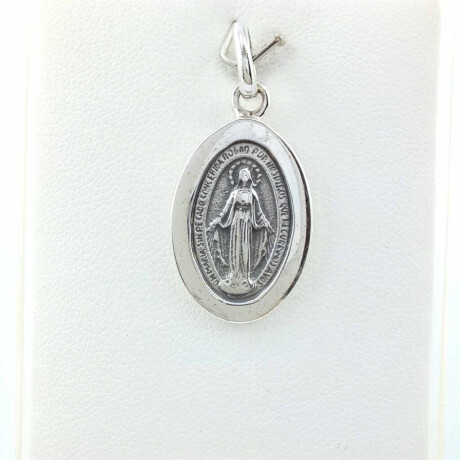 Medalla religiosa de Plata 925 con borde Virgen Milagrosa