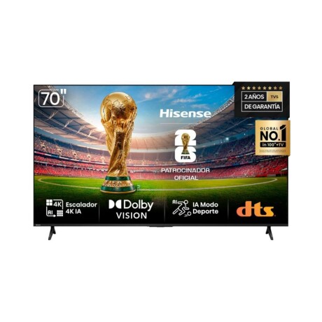Smart Tv HISENSE 70' LED 4K UHD 70A6N VIDAA Con Control Remoto Smart Tv HISENSE 70' LED 4K UHD 70A6N VIDAA Con Control Remoto