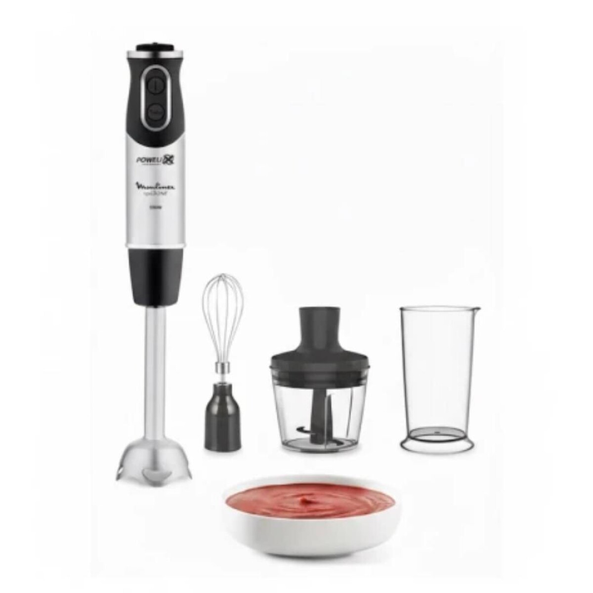 Mixer Moulinex Quickchef Inox 3 En 1 10 Velocidades 1000W - Inox 3 En 1 10 Velocidades 1000W 