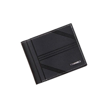 Billetera Hombre Ejecutiva Minimalista Delgada y Moderna Negro