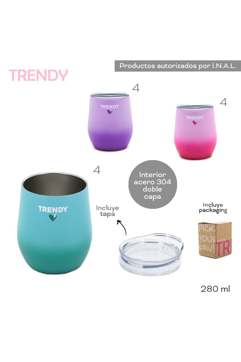 Mate con tapa Trendy Violeta