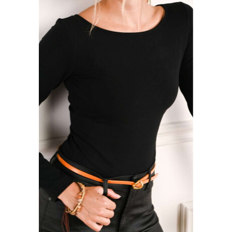 Remera Algodon Elastano Negro