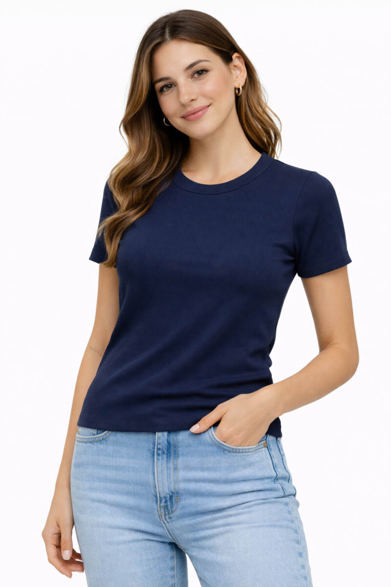 Remera Básica Mujer - Azul 