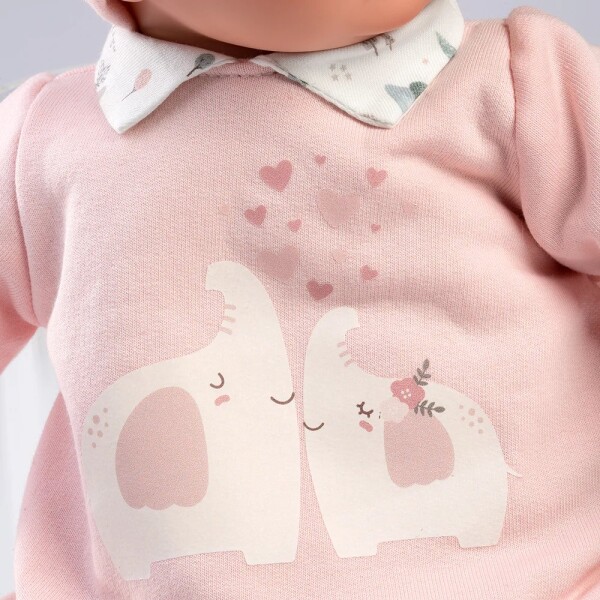 Muñeca Bebé Bebota Llorens Pijama Realista 38cm Cuerpo Suave Variante Modelo Joelle Elefante