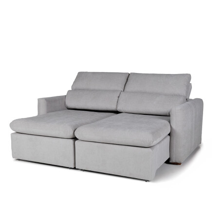 Sofá Dublin (Rebatible) - Microfibra - 2 cuerpos TC1009 (Plata)