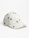 Caps Gorra Bordada Flores - Blanco Crudo