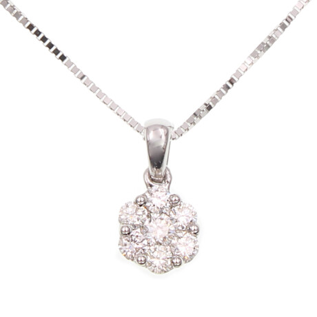 colgante Roseta de oro blanco 18k con brillantes (sin cadena) colgante Roseta de oro blanco 18k con brillantes (sin cadena)