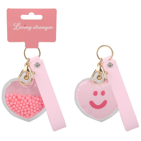 Llavero pink romance corazón