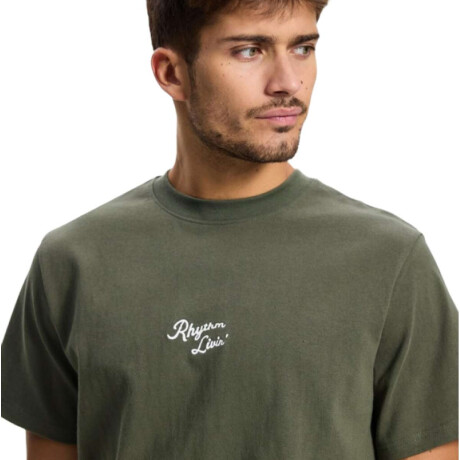 Remera Rhythm Heavy Vintage Embroidered Verde