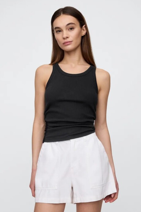 Musculosa Ribbed Mujer Black 22