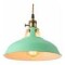 Lampara Colgante De Techo Metal Nordica Blanco Negro Luz Verde