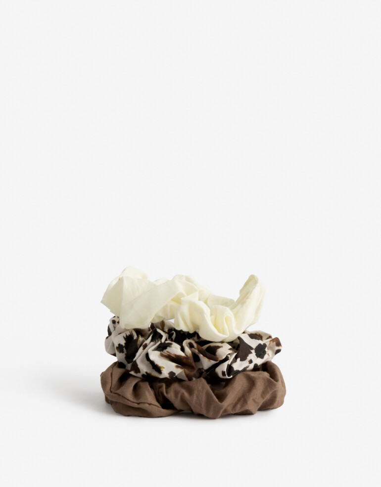 Skunzies Estampados Set De Scrunchies - Estampado Animal Print