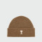 AMI PARIS - GORRO DE LANA CON AMI DE COEUR Naranja