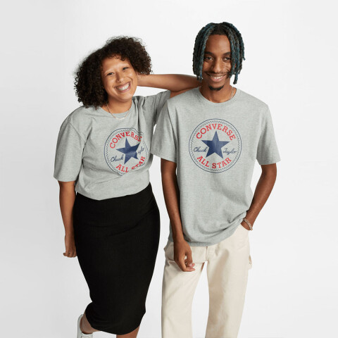 STAND FIT CHUCK PATCH CORE TEE VGH VINTAGE GREY HEATHER