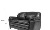 Sillón 100% Cuero - 2 Cuerpos - Monza Negro